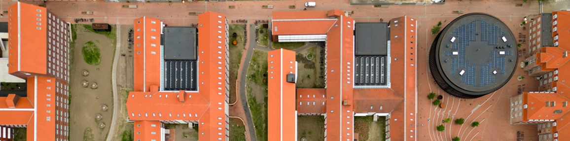 A view from above of the ECON Department's buildings in the University City