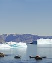 sea and mountains in Greenland